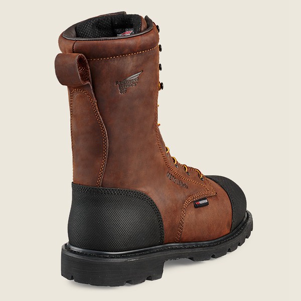 Botas de Seguridad Red Wing Hombre Marrom/Negros - Truwelt - 10-Inch Insulated Waterproof Toe Metgua